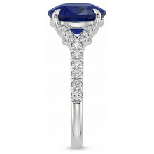 Afbeelding in Gallery-weergave laden, echte round diamant 3.75karaat ring profielweergave