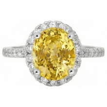 Afbeelding in Gallery-weergave laden, echte round saffier 3.5karaat ring vooraanzicht