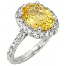 Afbeelding in Gallery-weergave laden, echte round saffier 3.5karaat ring zijaanzicht