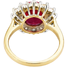 Afbeelding in Gallery-weergave laden, echte round robijn 4.75karaat ring op wit