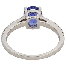 Afbeelding in Gallery-weergave laden, echte round tanzaniet 5.00karaat ring op wit