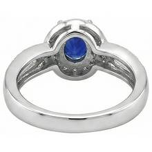 Afbeelding in Gallery-weergave laden, echte round tanzaniet 2.50karaat ring met diamantaccenten