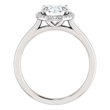 Afbeelding in Gallery-weergave laden, Ovale Echt Diamanten Ring 2,50 Karaat Halo Wit Goud 14K