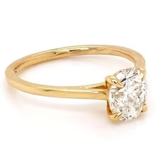Afbeelding in Gallery-weergave laden, Ovale Echt Diamanten Solitaire Ring 1 Karaat Geel Gouden Sieraden Nieuw