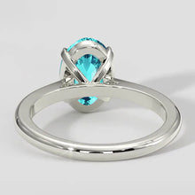 Afbeelding in Gallery-weergave laden, Paraiba Toermalijn Vierpuntige Ovale Slijpvorm