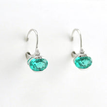 Afbeelding in Gallery-weergave laden, Paraiba oval earrings with lever