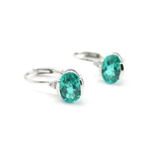 Afbeelding in Gallery-weergave laden, Paraiba oval earrings with lever