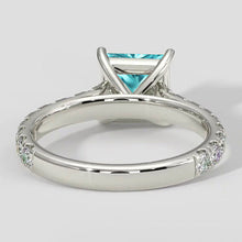 Afbeelding in Gallery-weergave laden, Pave diamanten kussen Paraiba ring