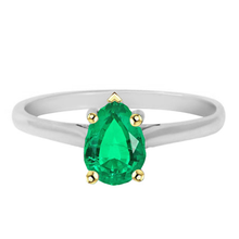 Afbeelding in Gallery-weergave laden, Smaragd Gekleurde Steen Ring – hoofdaanzicht