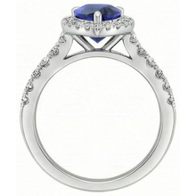 Afbeelding in Gallery-weergave laden, High-end Blauwe Saffier Sieraadsteen Ring 2,50 karaat – profielaanzicht