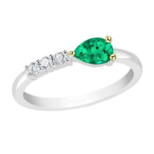 Afbeelding in Gallery-weergave laden, Luxe Gekleurde Steen Ring 1 karaat – hoofdaanzicht