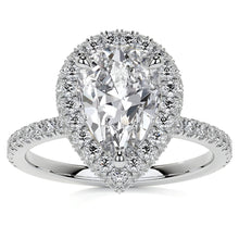 Afbeelding in Gallery-weergave laden, Diamant Halo Ring – vooraanzicht
