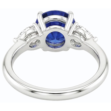 Afbeelding in Gallery-weergave laden, echte round diamant 3karaat ring bovenaanzicht