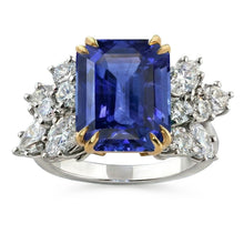Afbeelding in Gallery-weergave laden, echte round diamant 4.50karaat ring close-up detail