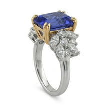 Afbeelding in Gallery-weergave laden, echte round diamant 4.50karaat ring bovenaanzicht