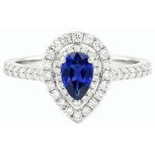 Afbeelding in Gallery-weergave laden, echte round diamant 2.50karaat ring bovenaanzicht