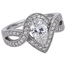 Afbeelding in Gallery-weergave laden, Peer Echt Diamanten Verlovingsring 1,25 Karaat Gedraaide Schacht Accent WG 14K