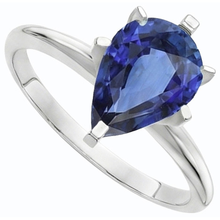 Afbeelding in Gallery-weergave laden, echte pear diamant 2.50karaat ring profielweergave