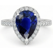 Afbeelding in Gallery-weergave laden, echte round diamant 5karaat ring zijaanzicht