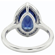 Afbeelding in Gallery-weergave laden, echte round diamant 4karaat ring zijaanzicht