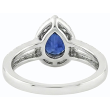 Afbeelding in Gallery-weergave laden, echte round saffier 4karaat ring profielweergave
