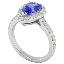 Afbeelding in Gallery-weergave laden, echte round tanzaniet 3.95karaat ring profielweergave