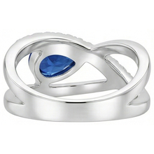 Afbeelding in Gallery-weergave laden, echte round saffier 2.65karaat ring op wit