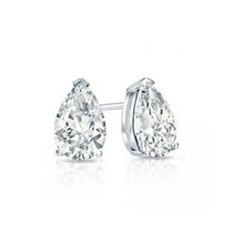Afbeelding in Gallery-weergave laden, GIA-gecertificeerd Echte Prachtige Peer 2.00 Karaats Solitaire Echt Diamanten Oorknopjes Wit Goud 14K