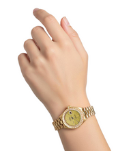 Afbeelding in Gallery-weergave laden, Presidentiële stijl Rolex Datumjust-horloge met champagnekleurige wijzerplaat P2