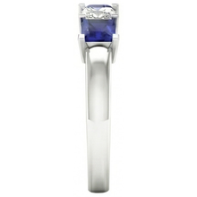 Afbeelding in Gallery-weergave laden, echte princess saffier 1.75karaat ring bovenaanzicht