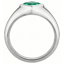 Afbeelding in Gallery-weergave laden, Fijne Smaragd Edelsteen Ring – bovenaanzicht