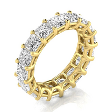 Afbeelding in Gallery-weergave laden, Fijne Diamant Princess Slijpvorm Eternity Band in 14K Geelgoud – hoofdaanzicht