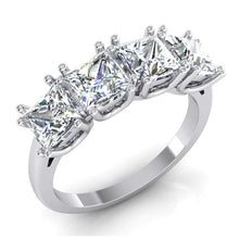 Afbeelding in Gallery-weergave laden, Princess Cut Diamond Jubileumring Band 3 Karaat - harrychadent.nl