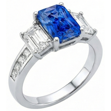 Afbeelding in Gallery-weergave laden, echte diamant 2.50karaat ring zijaanzicht