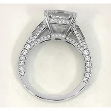 Afbeelding in Gallery-weergave laden, Prinses Baguette Echt Diamanten Verlovingsring 5,10 Karaat Sieraden Nieuw