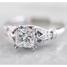 Afbeelding in Gallery-weergave laden, Prinses Echt Diamanten Verlovingsring 1,75 Karaat Witgouden Sieraden