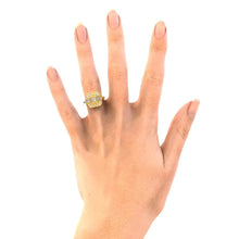 Afbeelding in Gallery-weergave laden, Prinses En Ronde Echt Diamanten Bruiloft 2,15 Karaats Ring Geel Goud 18K