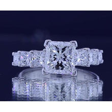 Afbeelding in Gallery-weergave laden, Prinses Geslepen Echt Diamanten Verlovingsring 3.50 Karaat Sieraden