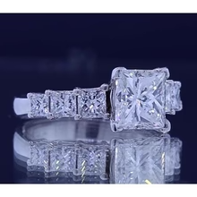 Afbeelding in Gallery-weergave laden, Prinses Geslepen Echt Diamanten Verlovingsring 3.50 Karaat Sieraden
