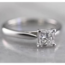 Afbeelding in Gallery-weergave laden, Prinses Solitaire Echt Diamanten Verlovingsring 1 Karaat