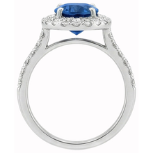 Afbeelding in Gallery-weergave laden, echte round saffier 3.70karaat ring op wit