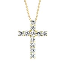 Afbeelding in Gallery-weergave laden, Prong Ronde Echt Diamanten Hanger 3,50 Karaat Geel Goud 14K Sieraden