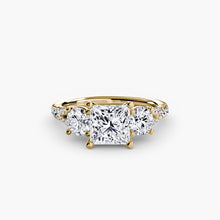 Afbeelding in Gallery-weergave laden, Fijne Diamant Setting 0,77-karaat Gold – zijaanzicht