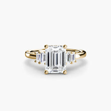 Afbeelding in Gallery-weergave laden, Diamant Rond Briljant Setting in Gold – achteraanzicht
