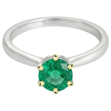 Afbeelding in Gallery-weergave laden, High-end Colombiaanse Smaragd Sieraadsteen Ring 2 karaat – vooraanzicht