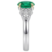 Afbeelding in Gallery-weergave laden, Smaragd Edelsteen Ring – profielaanzicht