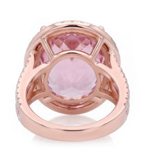 Afbeelding in Gallery-weergave laden, Ring met 29,75 Karaat Roze Kunziet en Natuurlijke uit de aarde gewonnen Diamanten Roségoud 14K