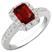 Afbeelding in Gallery-weergave laden, echte round robijn 3.75karaat ring close-up detail
