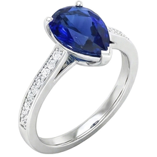 Afbeelding in Gallery-weergave laden, Ring met Natuurlijke echte diamant ( niet in het laboratorium gekweekt )en voor dames, blauwe saffier, witgoud 14K 4,50 karaat
