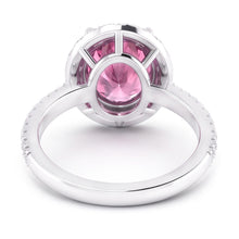 Afbeelding in Gallery-weergave laden, Ring met Roze Saffier Halo en Natuurlijke Echte Diamant (Niet Labgekweekt)
